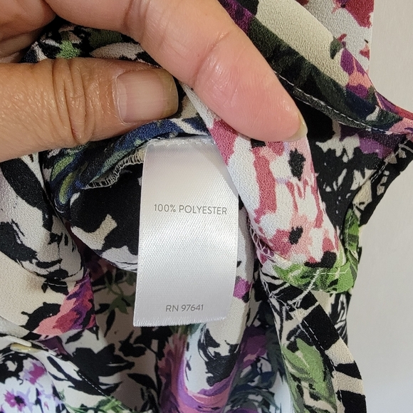 J. Jill Women's Multicolored Floral Button-Up Shirt Sz M Long Sleeve Cottagecore - Picture 7 of 10